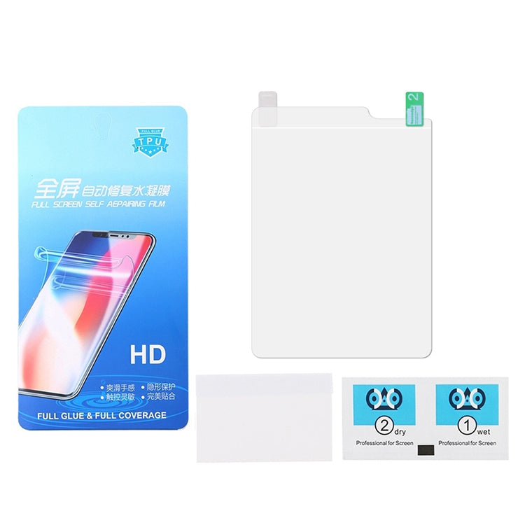 Hydrogel full-screen protector film kit with tools and clear protective sheet