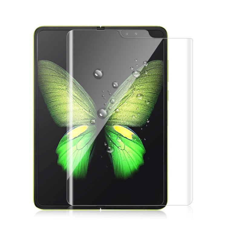 Clear hydrogel hydrogel screen protector film on foldable phone, full-cover display protection