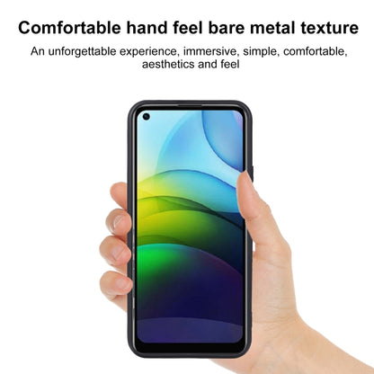Black TPU phone case for Lenovo K12 Pro, held in hand with precise openings