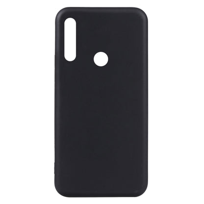 Black TPU phone case with side slot and round speaker cutout