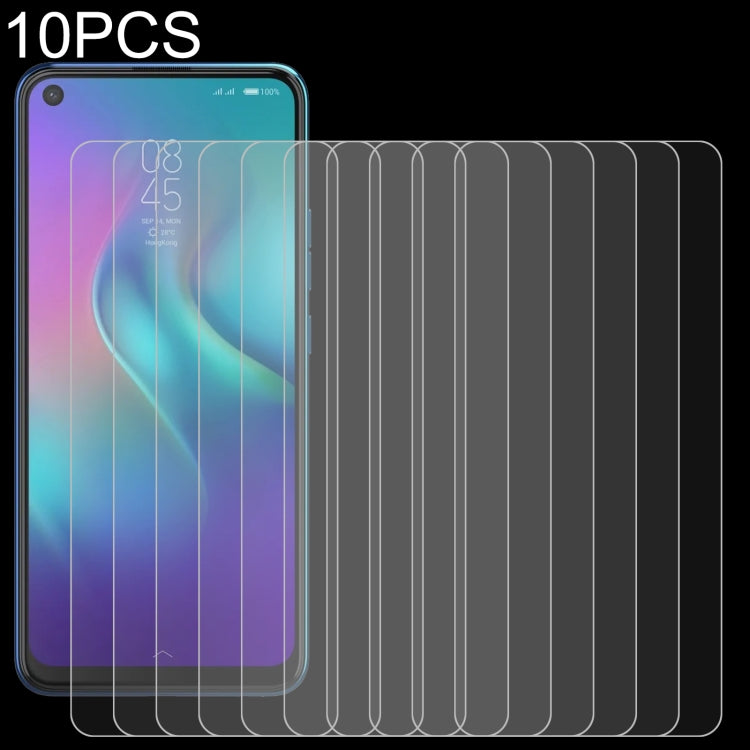 Ten-pack 9H 2.5D tempered-glass screen protectors with rounded edges for phone screens