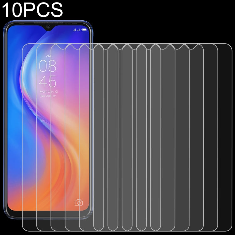Set of 10 tempered glass screen protectors, curved 2.5D edge design