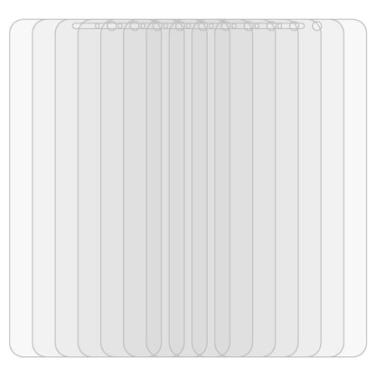 Clear 2.5D tempered glass screen protectors, 10-pack in protective film sheets