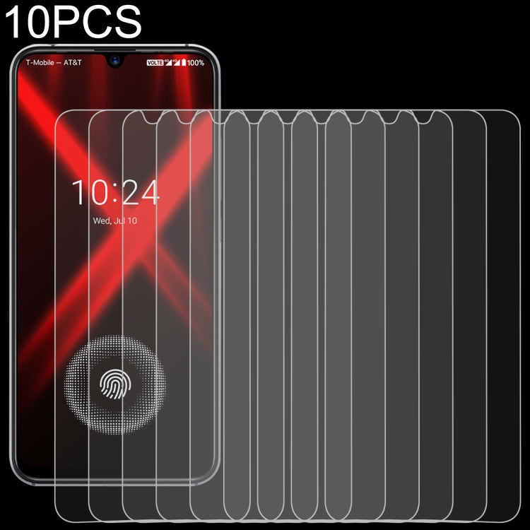 Tempered glass phone screen protector set, 10 pcs, clear 2.5D curved films