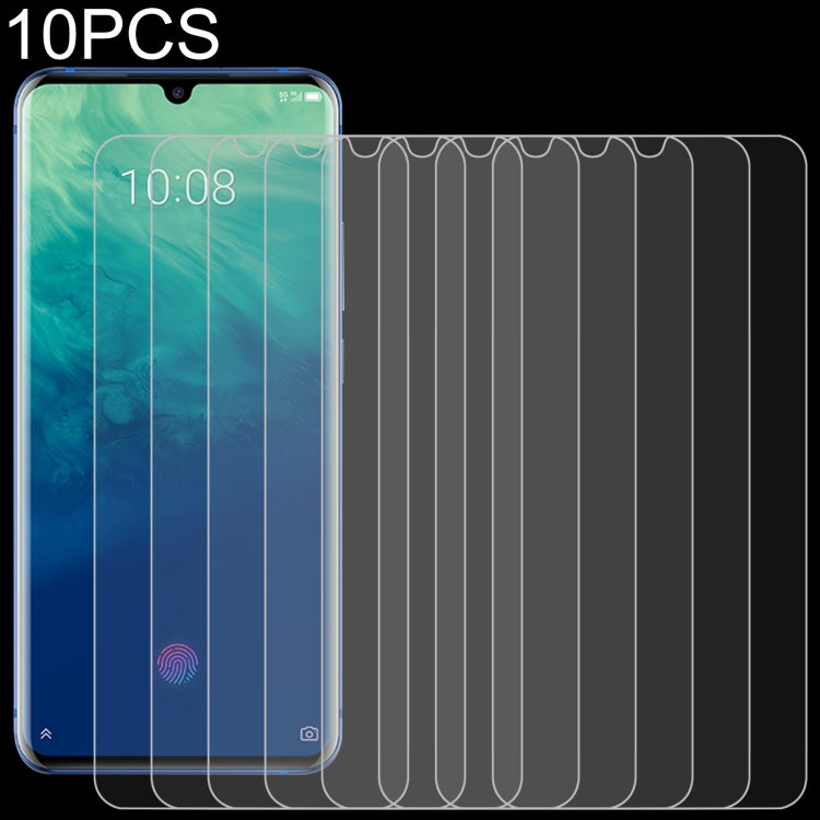 Set of 10 9H 2.5D tempered-glass screen protectors with rounded 2.5D edges