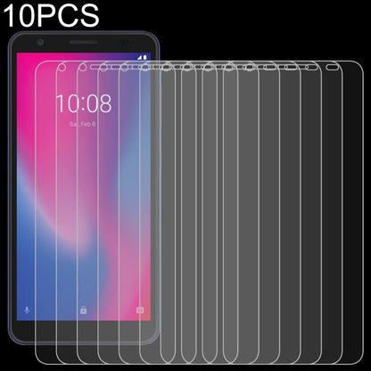 Set of 10 tempered glass screen protectors, 0.26mm 9H 2.5D for smartphone screens