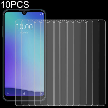 Set of 10 tempered glass screen protector films, 0.26mm 9H 2.5D for phone displays