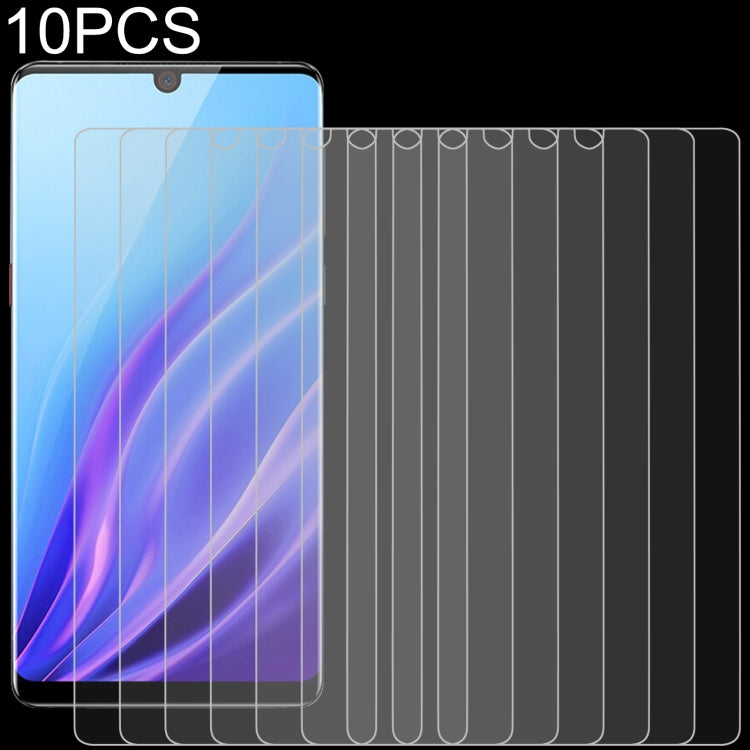 10PCS tempered glass screen protector set showing multiple curved films