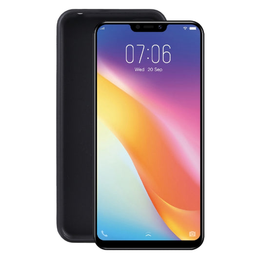 TPU phone case for vivo Y85, black protective shell with cutouts for ports and camera