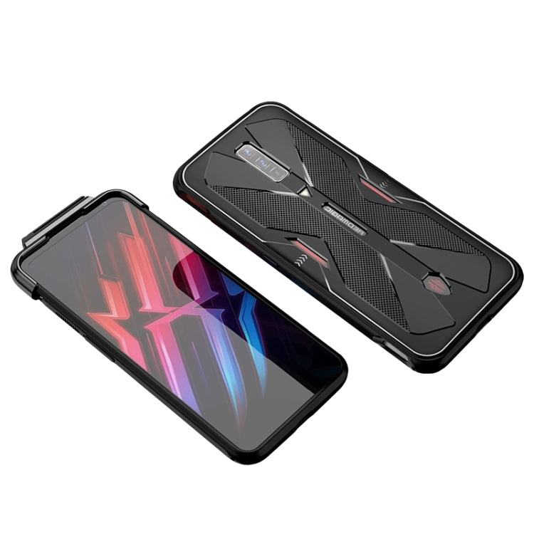 Black phone case with front and back coverage, camera cutout and green logo