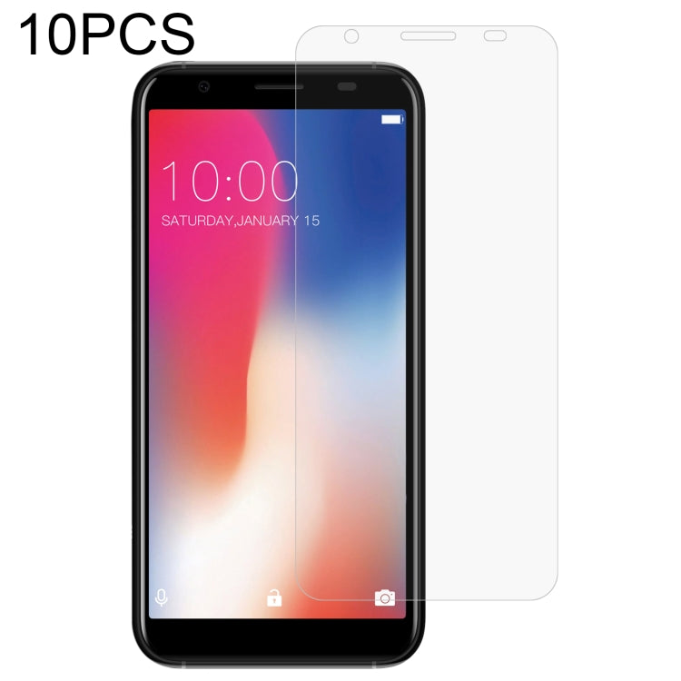 Clear tempered glass screen protector film on smartphone front, 2.5D curved corners
