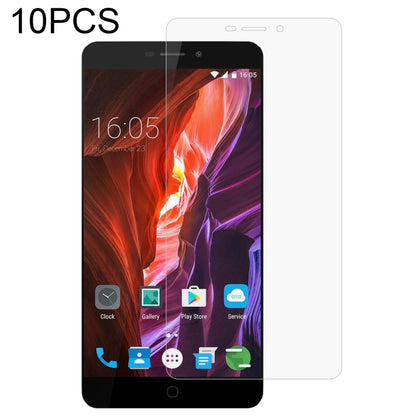 10-pack clear tempered glass screen protector films fitted to a smartphone screen