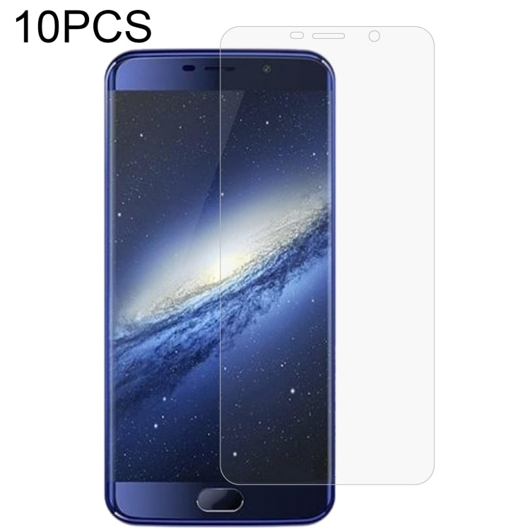 10-pack clear tempered glass screen protector films covering a smartphone front display