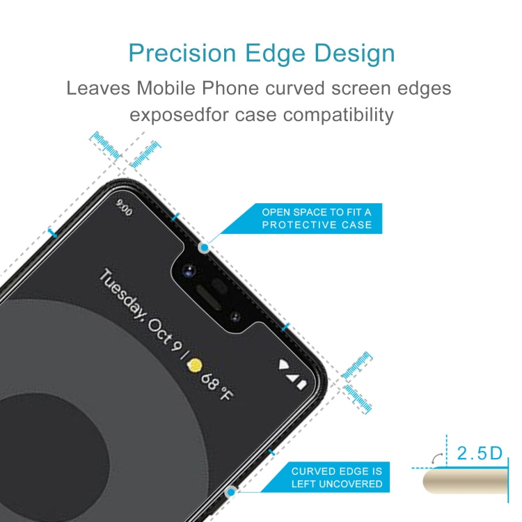 Tempered glass screen protector showing 2.5D curved edge and exposed case compatibility gaps