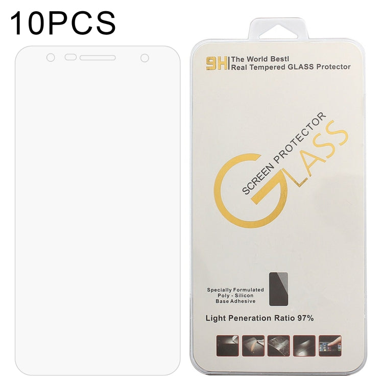 10-pack clear 2.5D tempered glass screen protector film, curved edge, phone screen cover