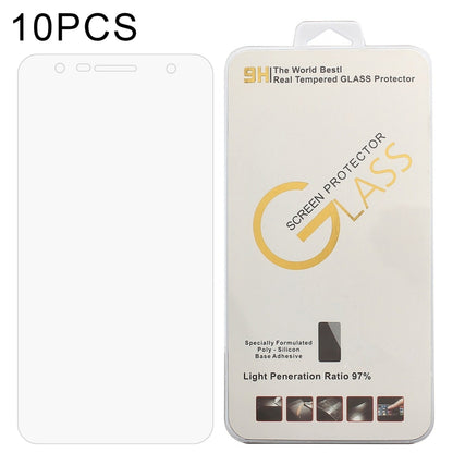 10-pack clear 2.5D tempered glass screen protector film, curved edge, phone screen cover