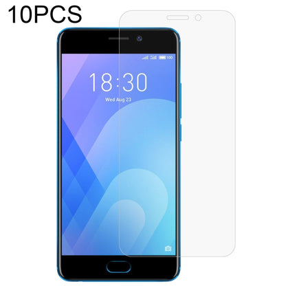 Tempered glass screen protector film set (10-pack) installed on phone touchscreen