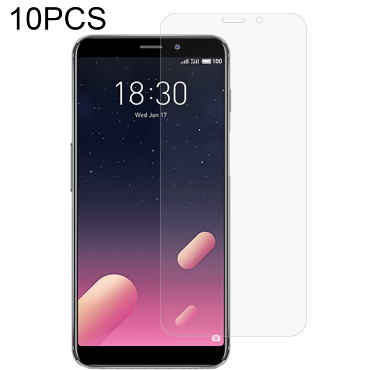 Smartphone tempered glass screen protector (10-pack) on dark display phone