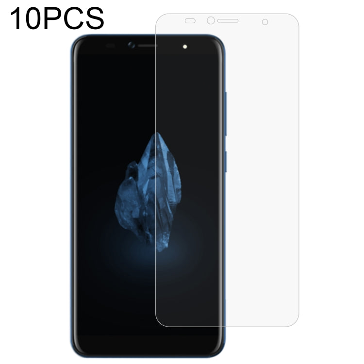 Smartphone tempered glass screen protector (10-pack) with clear fit over screen