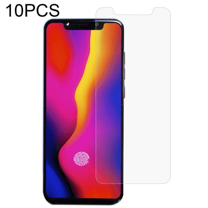 10-pack clear tempered glass screen protector films on a smartphone front panel