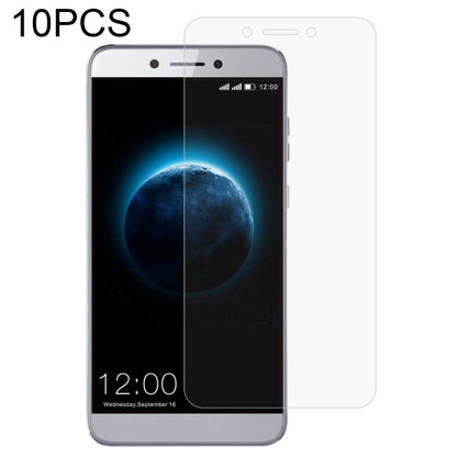 Tempered glass screen protector set (10 pcs) with transparent film on light phone display.
