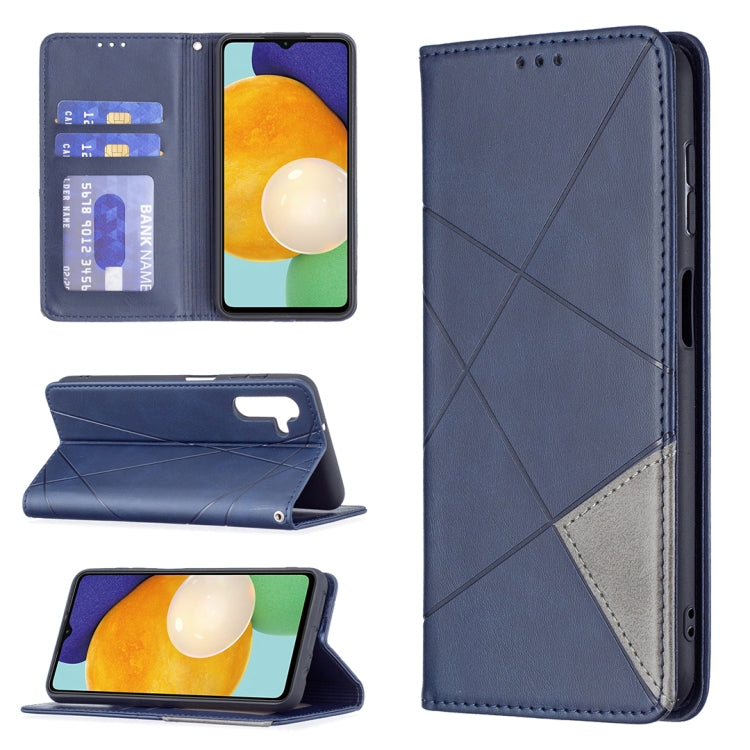 Blue magnetic flip phone case with card slots; front cover open and back view shown.