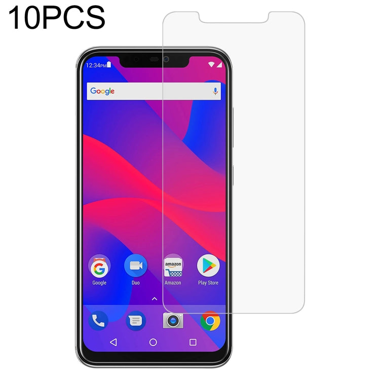 10-pack clear tempered glass screen protector with 2.5D curved edges, full front coverage