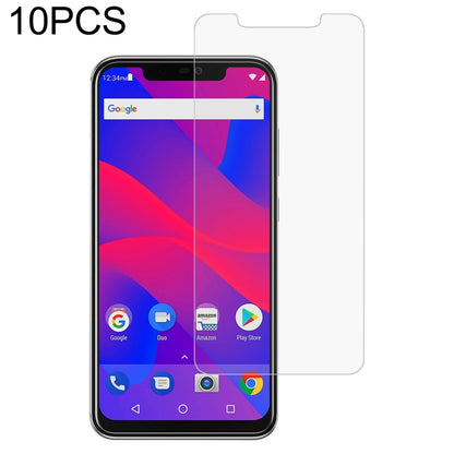10-pack clear tempered glass screen protector with 2.5D curved edges, full front coverage