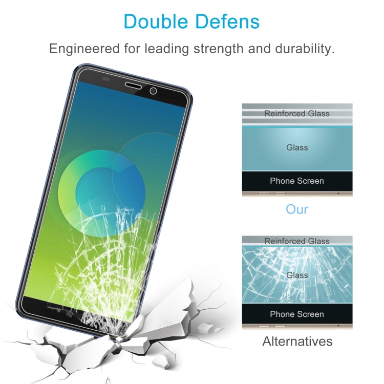 Tempered glass screen protector, 9H reinforced strength, impact-resistance shown