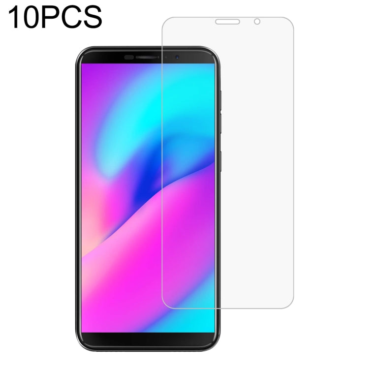 10-pack tempered glass screen protector with 2.5D rounded corners, clear protective film