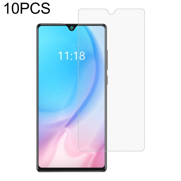 Clear 2.5D tempered glass screen protector film, 10-pack for smartphone screen