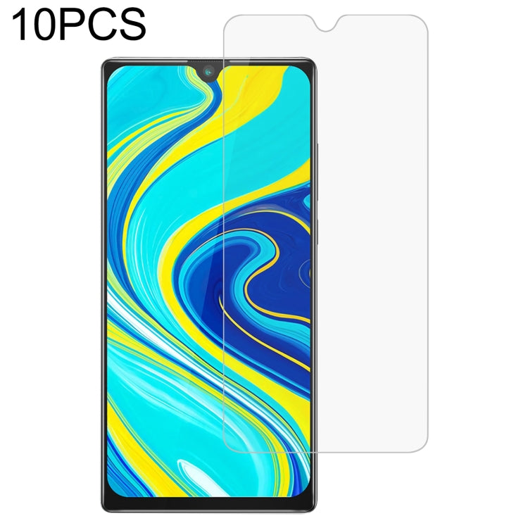 Clear 2.5D tempered glass screen protector film, 10-pack for smartphone screen protection
