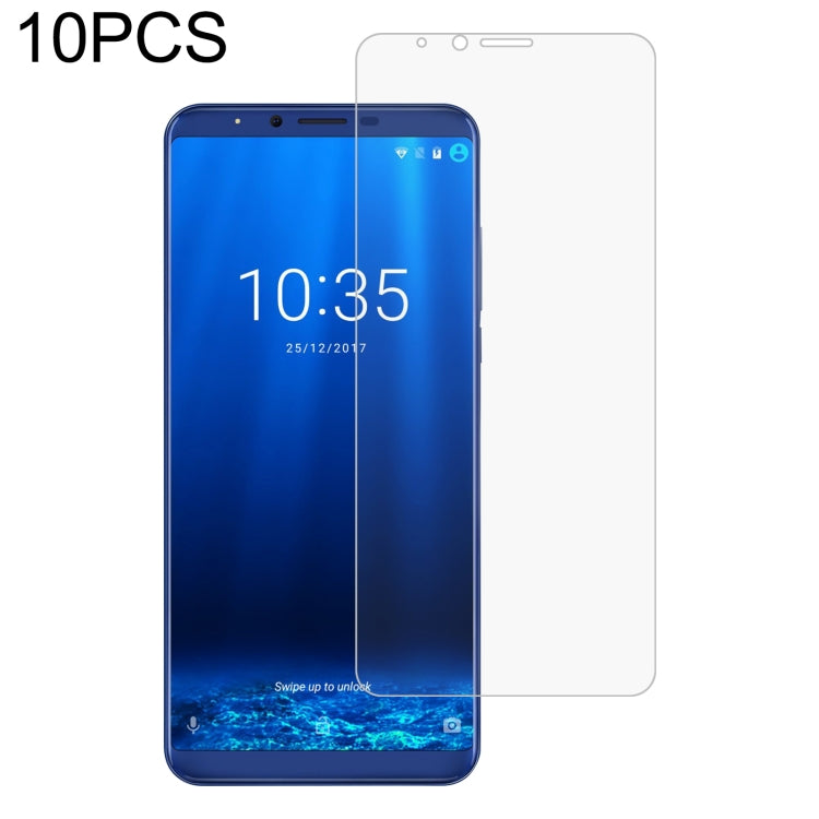 Clear 2.5D tempered glass screen protector film, 10-pack for smartphone display