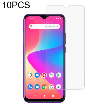 10-pack tempered glass screen protector with 2.5D edges, clear film applied to display