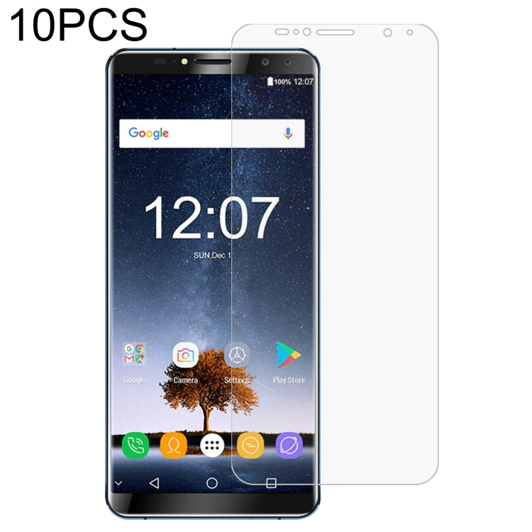 10-pack 2.5D tempered glass screen protector film on smartphone display, clear cover