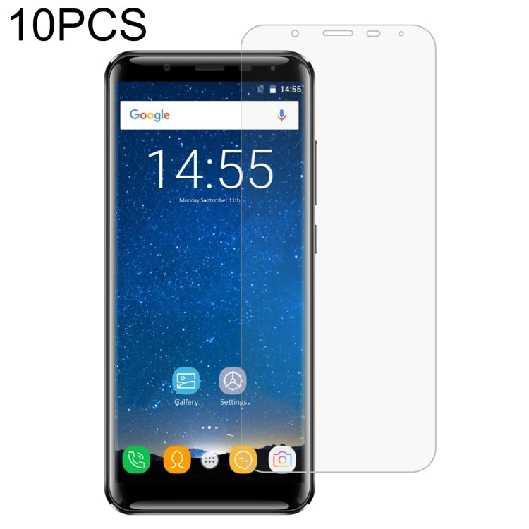 Tempered glass screen protector set (10 PCS), 2.5D, clear with display opening