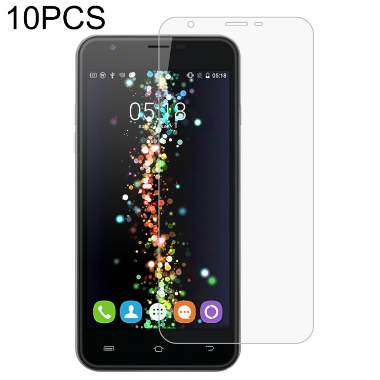 Tempered glass screen protector set (10 pack) for black smartphone, clear front glass film
