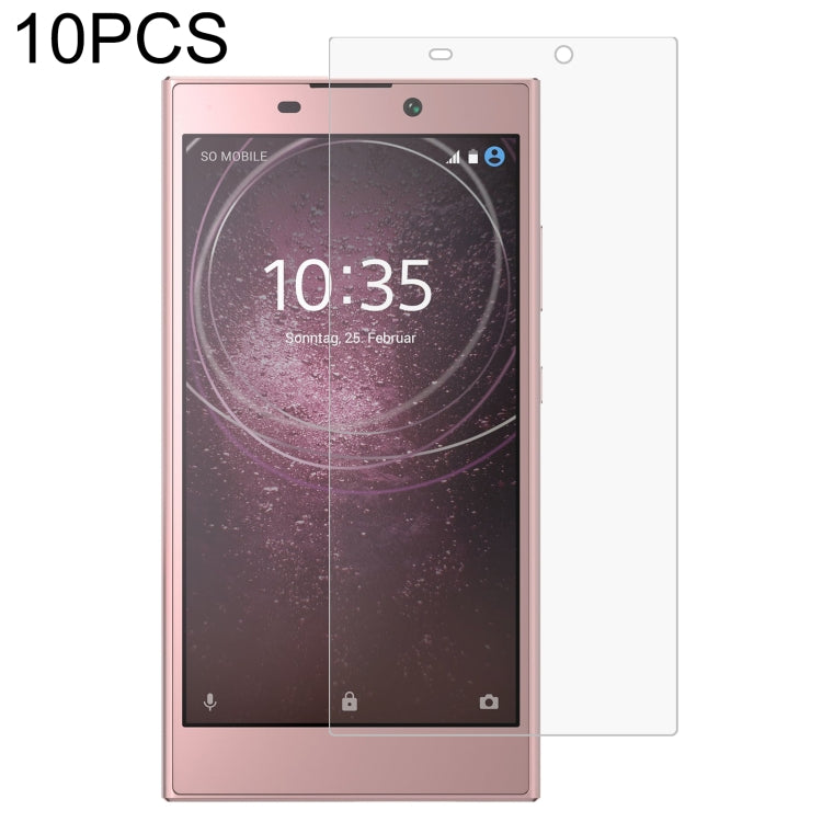 Clear 2.5D tempered glass screen protector film for smartphone display, 10-pack