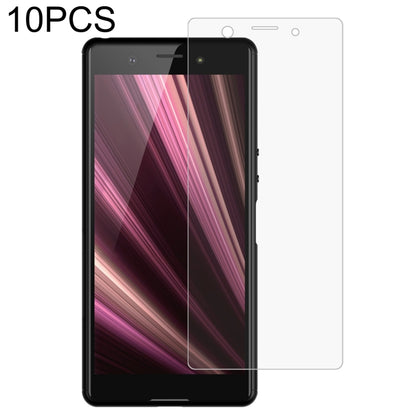 Clear 2.5D tempered glass screen protector film for smartphone display, 10-pack