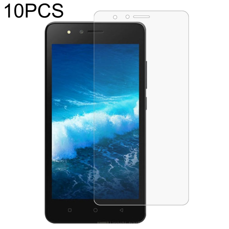 10-pack 2.5D tempered glass screen protector film on smartphone display, clear cover
