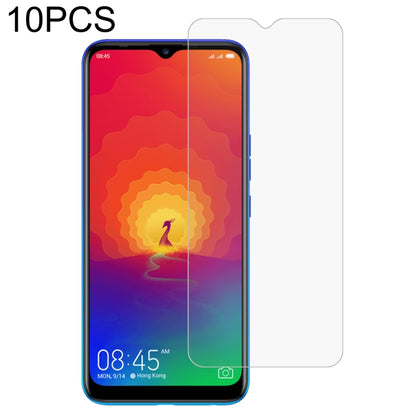 Clear 2.5D tempered glass screen protector set (10 PCS) with cutouts for camera