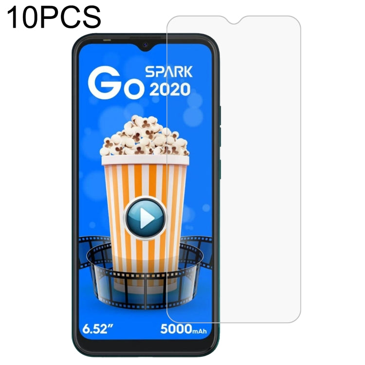 Clear 2.5D tempered glass screen protector set (10 PCS) with camera alignment