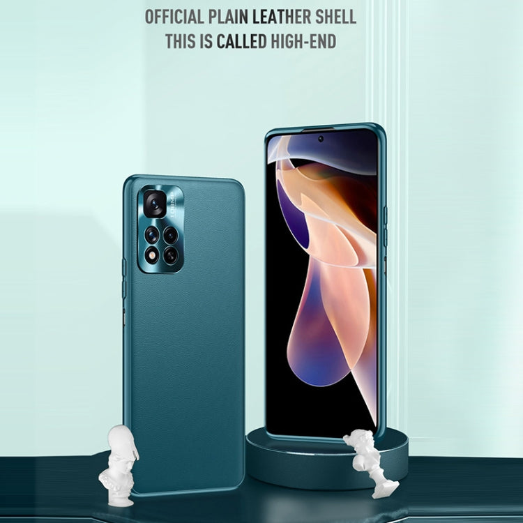 Teal shockproof protective phone case for Redmi Note 11 Pro, showing front and back views