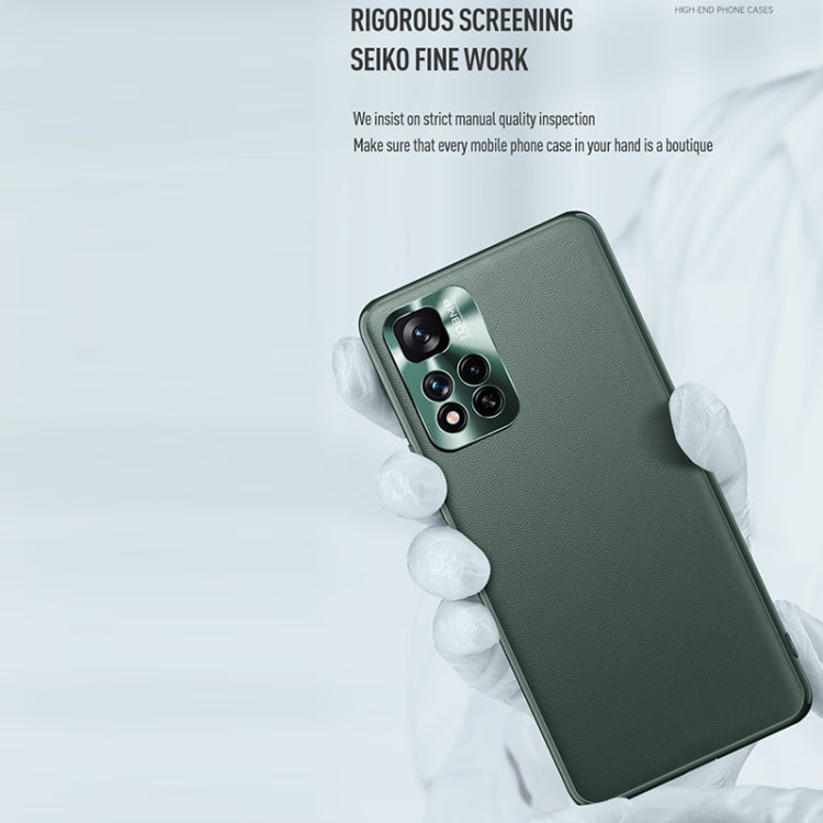 Dark green shockproof protective phone case for Redmi Note 11 Pro with triple camera cutouts