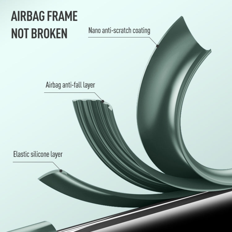 Airbag shockproof phone case frame graphic with layered silicone impact protection