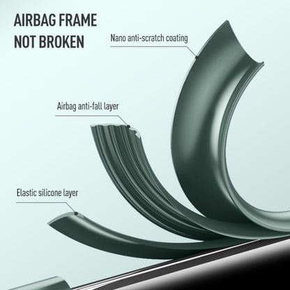 Airbag shockproof phone case frame graphic with layered silicone impact protection