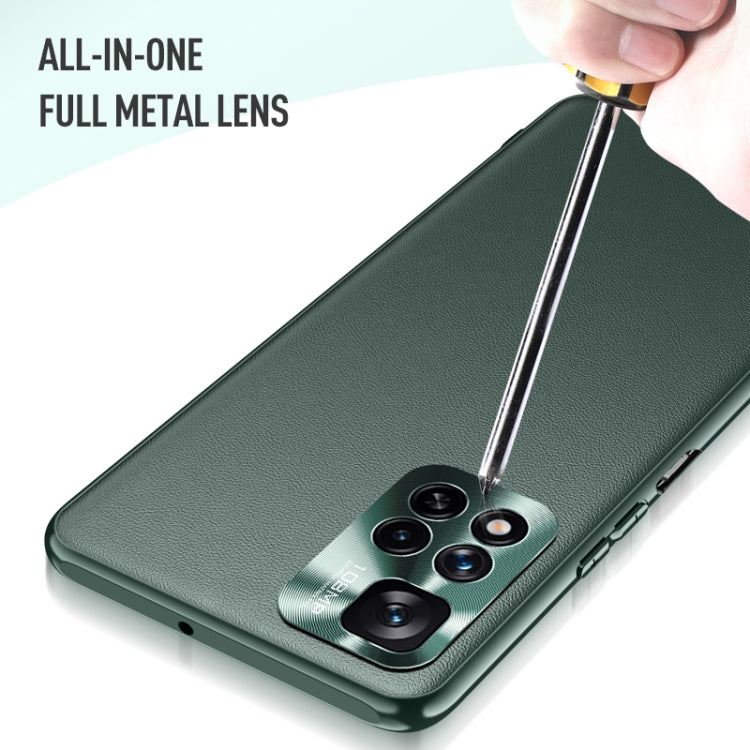 Olive-green shockproof protective phone case with textured finish and raised camera lens covers
