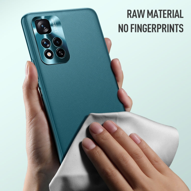 Teal shockproof protective phone case with textured back and camera module, held in hands