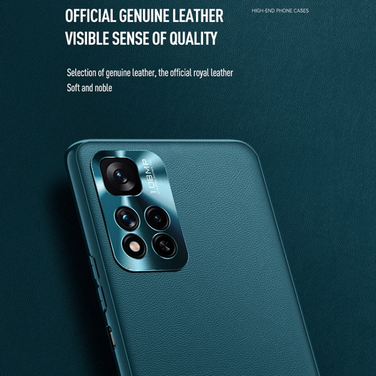 Teal leather-look shockproof phone case with visible grain and camera cutouts