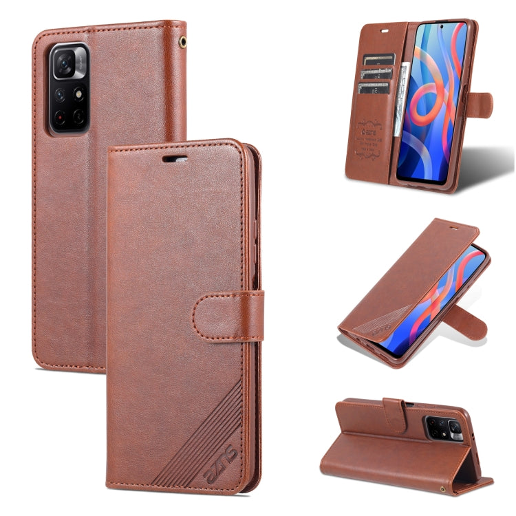 Brown leather flip phone case with card slots and holder for a secure wallet style